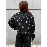 Embroideryデニムブルゾン【セットアップ着用可能】 | EVRIS | 詳細画像18 