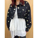 Embroideryデニムブルゾン【セットアップ着用可能】 | EVRIS | 詳細画像24 