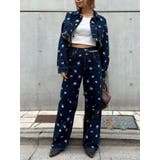 Embroideryデニムブルゾン【セットアップ着用可能】 | EVRIS | 詳細画像36 