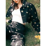 Embroideryデニムブルゾン【セットアップ着用可能】 | EVRIS | 詳細画像4 