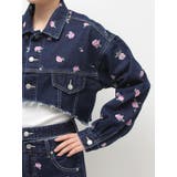 Embroideryデニムブルゾン【セットアップ着用可能】 | EVRIS | 詳細画像42 