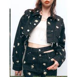 ブラック | Embroideryデニムブルゾン【セットアップ着用可能】 | EVRIS