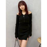 ブラック | レイヤードホルターネックミニワンピース | EVRIS