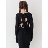 バックリボンロングニットワンピース | EVRIS | 詳細画像2