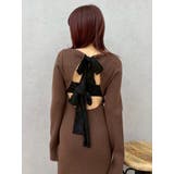 バックリボンロングニットワンピース | EVRIS | 詳細画像21