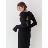 バックリボンロングニットワンピース | EVRIS | 詳細画像3