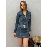 ストレッチデニムシャツミニワンピース | EVRIS | 詳細画像24 