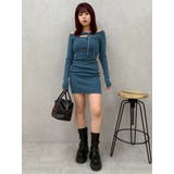 カットアウトニットミニワンピース | EVRIS | 詳細画像36 