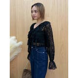 フロントリボンレースクロップドシャツ | EVRIS | 詳細画像15 