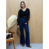 フロントリボンレースクロップドシャツ | EVRIS | 詳細画像18 