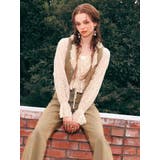 フロントリボンレースクロップドシャツ | EVRIS | 詳細画像30