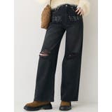 ブラック | グラフィックワイドパンツ | EVRIS