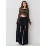 レースドッキングダメージスウェットワイドパンツ【セットアップ着用可能】 | EVRIS | 詳細画像12 