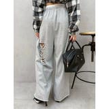 レースドッキングダメージスウェットワイドパンツ【セットアップ着用可能】 | EVRIS | 詳細画像37 