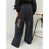 レースドッキングダメージスウェットワイドパンツ【セットアップ着用可能】 | EVRIS | 詳細画像48 