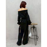 レースドッキングダメージスウェットワイドパンツ【セットアップ着用可能】 | EVRIS | 詳細画像49 