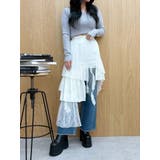 ミックスドッキングアシンメトリースカート | EVRIS | 詳細画像12 