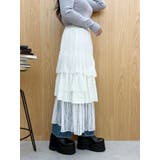 ミックスドッキングアシンメトリースカート | EVRIS | 詳細画像25 