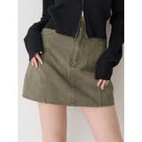 カーキ | ツイルタイトミニスカート | EVRIS