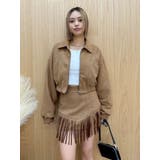 フェイクスウェードフリンジスタッズミニスカート【セットアップ着用可能】 | EVRIS | 詳細画像10 