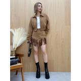 フェイクスウェードフリンジスタッズミニスカート【セットアップ着用可能】 | EVRIS | 詳細画像15 