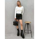 フェイクレザーベルトミニスカート【セットアップ着用可能】 | EVRIS | 詳細画像28 