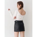 フェイクレザーベルトミニスカート【セットアップ着用可能】 | EVRIS | 詳細画像3 