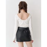 フェイクレザーベルトミニスカート【セットアップ着用可能】 | EVRIS | 詳細画像4 