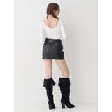 フェイクレザーベルトミニスカート【セットアップ着用可能】 | EVRIS | 詳細画像5 