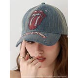 ブルー | 【ザ・ローリング・ストーンズ】ラインストーンCAP | EVRIS