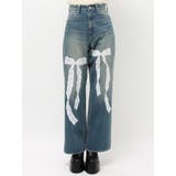 リボンレースワイドデニムパンツ | EVRIS | 詳細画像19 