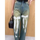 リボンレースワイドデニムパンツ | EVRIS | 詳細画像8 