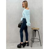 ワイドベルトハイウエストスキニーデニムパンツ | EVRIS | 詳細画像16 