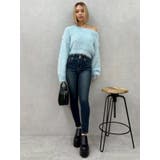 ワイドベルトハイウエストスキニーデニムパンツ | EVRIS | 詳細画像17 