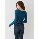 ワイドベルトハイウエストスキニーデニムパンツ | EVRIS | 詳細画像3 