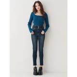 ワイドベルトハイウエストスキニーデニムパンツ | EVRIS | 詳細画像6 