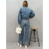 カットアウトワイドデニムパンツ【セットアップ着用可能】 | EVRIS | 詳細画像12