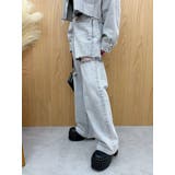 カットアウトワイドデニムパンツ【セットアップ着用可能】 | EVRIS | 詳細画像3