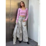 カットアウトワイドデニムパンツ【セットアップ着用可能】 | EVRIS | 詳細画像40 
