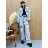 カットアウトワイドデニムパンツ【セットアップ着用可能】 | EVRIS | 詳細画像6