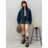 ヴィンテージライクカラーショートデニムパンツ【セットアップ着用可能】 | EVRIS | 詳細画像34 