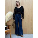 ウエストクロスフレアデニムパンツ【セットアップ着用可能】 | EVRIS | 詳細画像12