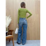 MIX MOTIF ワイドデニムパンツ | EVRIS | 詳細画像10 