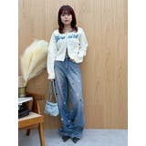 MIX MOTIF ワイドデニムパンツ | EVRIS | 詳細画像7 