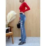 サイドビジューフレアデニムパンツ | EVRIS | 詳細画像13 