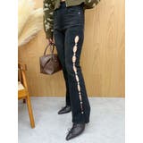 サイドビジューフレアデニムパンツ | EVRIS | 詳細画像18 