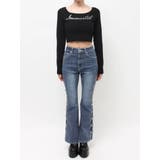 サイドビジューフレアデニムパンツ | EVRIS | 詳細画像40 