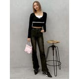 サイドビジューフレアデニムパンツ | EVRIS | 詳細画像47 