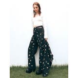 Embroideryカットアウトワイドデニムパンツ【セットアップ着用可能】 | EVRIS | 詳細画像4 