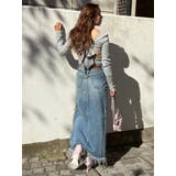 ダメージスリットロングデニムスカート【セットアップ着用可能】 | EVRIS | 詳細画像10